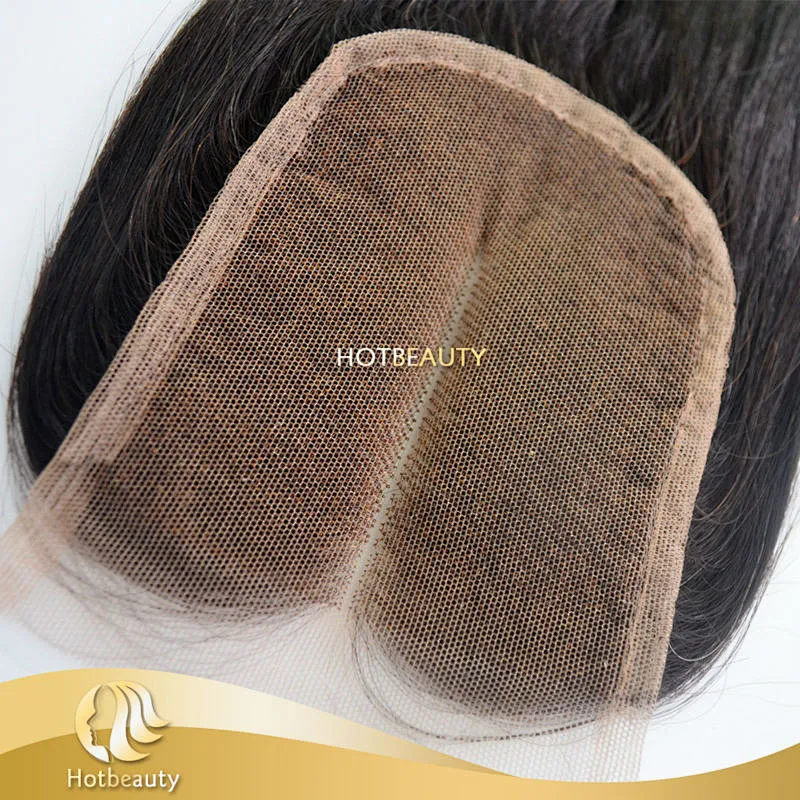 Hot Sale 8''-24'' Inches Peruvian Virgin Hair Kinky Curly Lace Closure With Baby Hair
