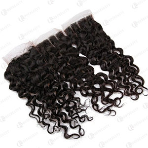 Hot Beauty Hair Wholesale Peruvian Hair Closures Hair Bundles Water Wave Human For Women