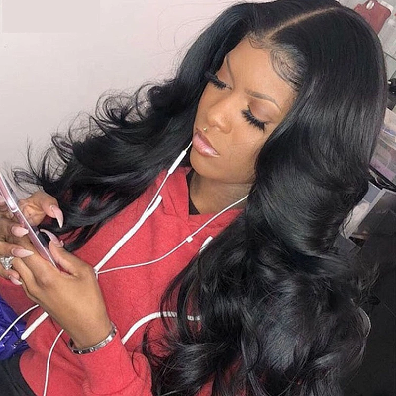 Hot Beauty Unprocessed 100% Natural Human Hair Full Lace Wig Pre-plucked Natural Hairline Virgin Hair Brazilian Human Hair Wig
