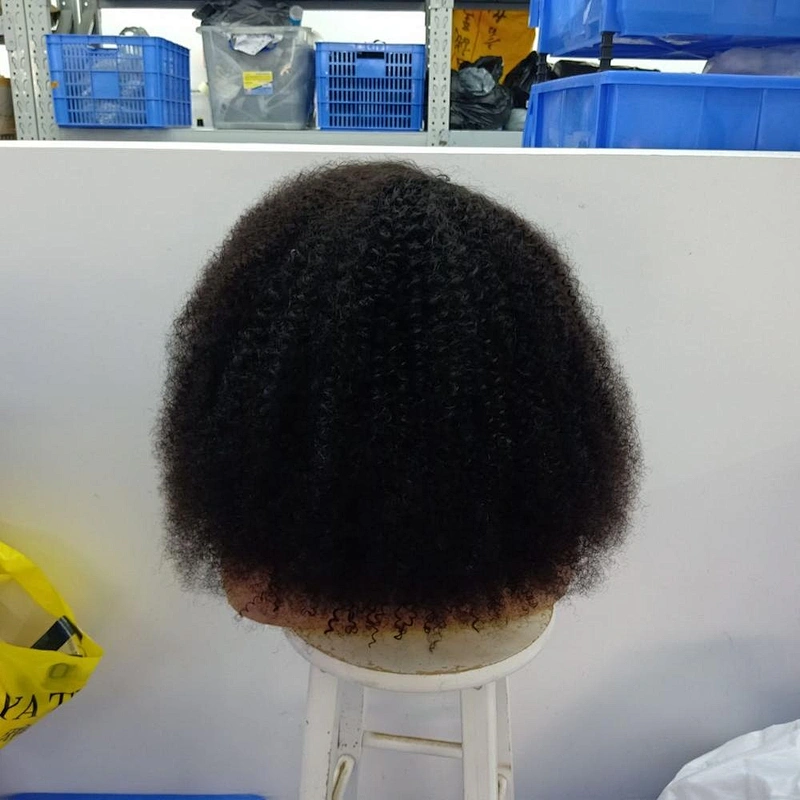 2020 Pre-Plucked Front Lace Wig Afro Kinky Curly  Human Hair Bundles Wigs Invisible Ear To Ear Frontal Lace Wig With Baby Hair