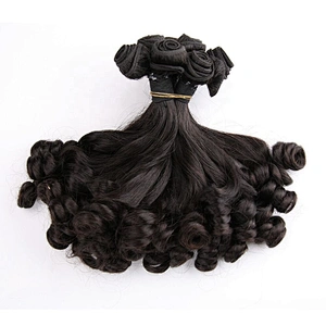 Hot beauty remy funmi curl hair double drawn hair baby hair