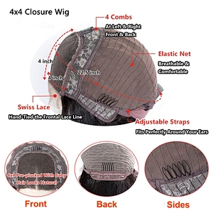 Hot Beauty Hair Pre-plucked with Baby Hair 4x4 Lace Closure Wig Human Hair Wig YesWig Human Wigs