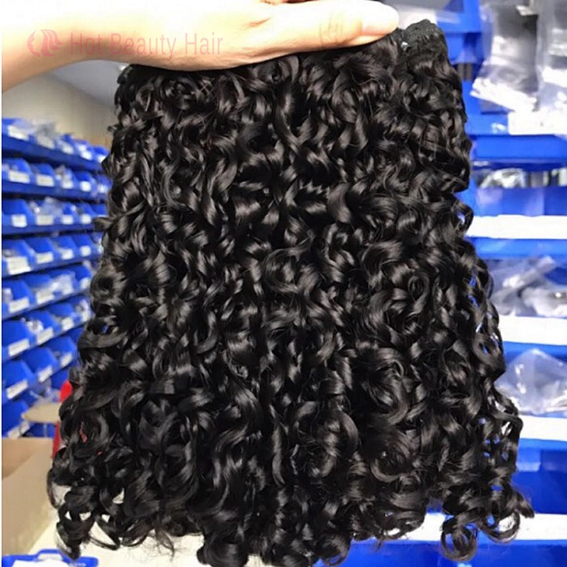2020 new arrival double drawn virgin brazilian hair pissy curl hair