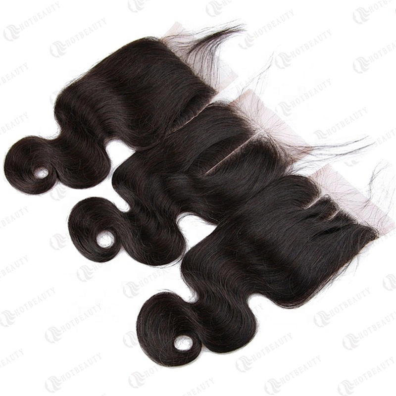100% Virgin Brazilian Hair In China Cuticle Aligned Hair Best One Donor Lace Closure Natural Black Body Wave Style For Women