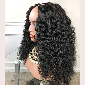 Hot Beauty Hair High Quality Curly Raw Virgin Cuticle Aligned Hair Human Hair Wigs U-Part Wigs
