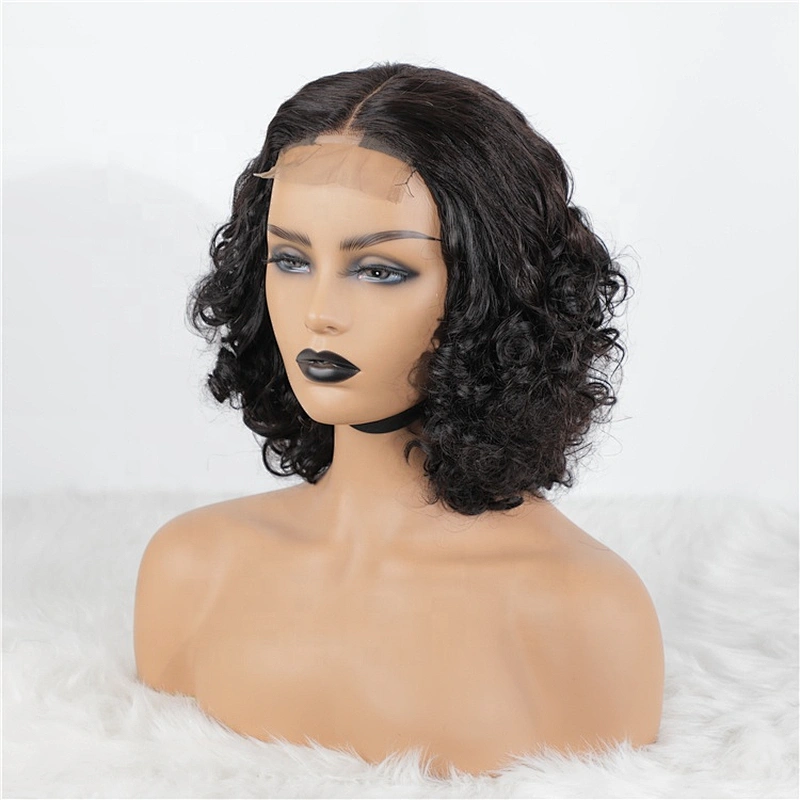 Hot Beauty Hair Wholesale Virgin Hair Bouncy Curl Lace Frontal Wig For Women