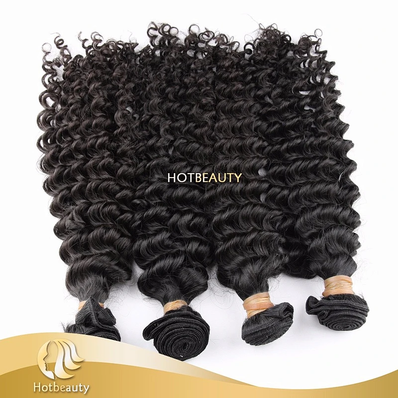 Brazilian Hair 10''-30'' are Available, Raw Brazilian Deep Wave Human Hair Extension for Black Women