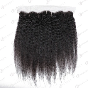 100% Virgin Remy Hair Cuticle Aligned Hair Cheaper Brazilian Hair In China Lace Frontal Natural Black Kinky Straight For Women