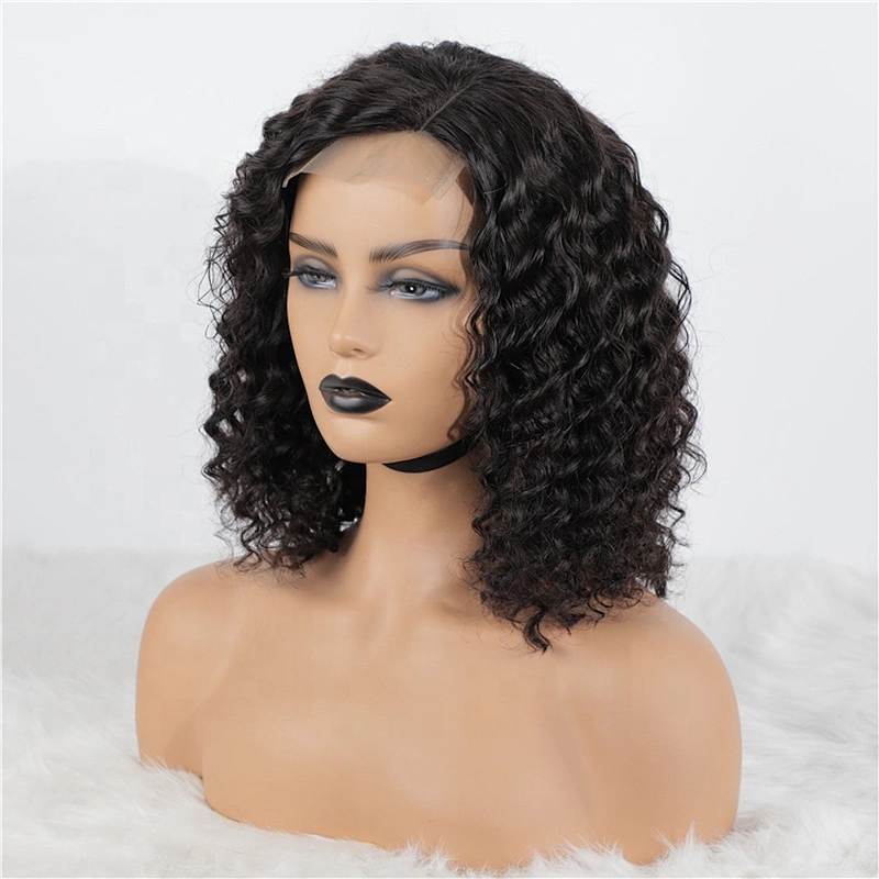 New Arrival 2020  No Chemical Unprocessed Wholesale Virgin Hair Vendors Deep Wave Lace Closure Wig For Women