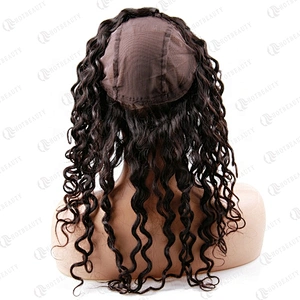Wholesale Hot Beauty Frontal Cuticle Aligned Hair 360 Wigs Human Hair Lace Frontal Closure With Cap Water Wave For Women