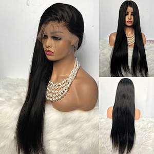 180% Density Glueless 360 Lace Frontal Wig Virgin Cuticle Aligned Silky Straight Human Hair Wigs