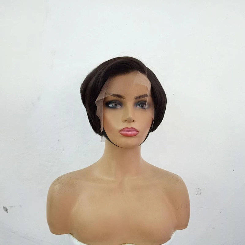 Frontal Pixie Wig Short Cut Style Cuticle Aligned Hair Lace Front Wig Silky Straight Wholesale Price
