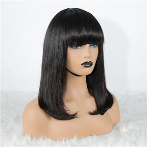 Hot Beauty Natural Hair Vietnam Wig Hair Extension Wigs Human Hair Wigs with Fringes