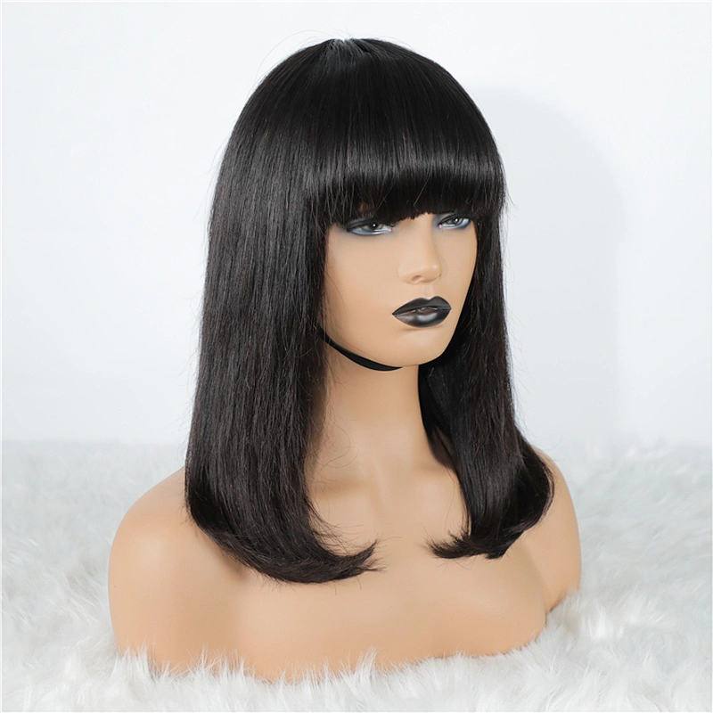 Hot Beauty Natural Hair Vietnam Wig Hair Extension Wigs Human Hair Wigs with Fringes