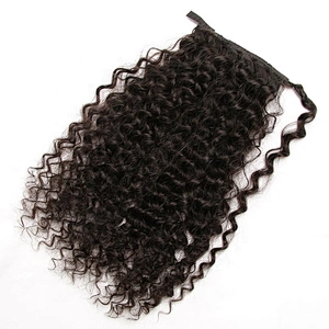 Hotbeauty Hair Virgin Human Brazilian Ponytail Hair Extensions Clip Hair
