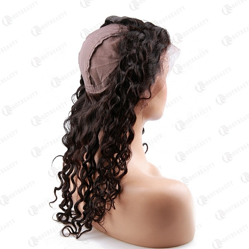 Wholesale Hot Beauty Frontal Cuticle Aligned Hair 360 Wigs Human Hair Lace Frontal Closure With Cap Water Wave For Women