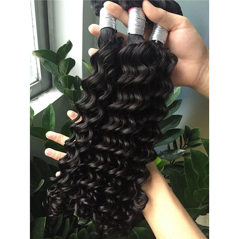 Hot Beauty Peruvian Deep Curl Human Hair Virgin Cuticle Aligned Hair For Women