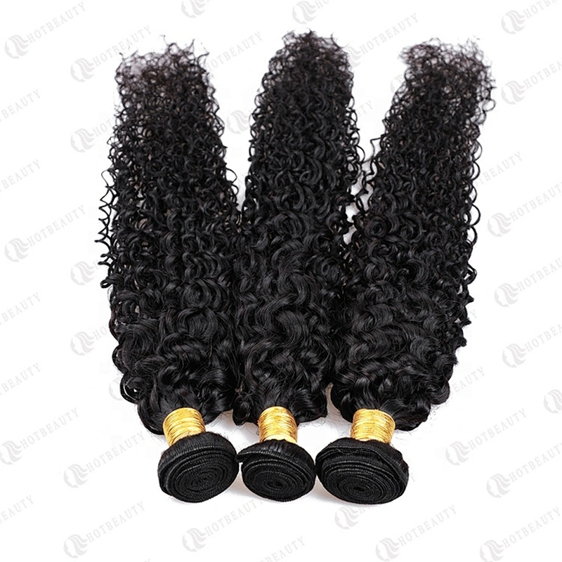 Hot Beauty Hair Wholesale Cambodian Hair Full Lace Wig Weave Bundle With Closure Jerry Curl Bundles  For Women