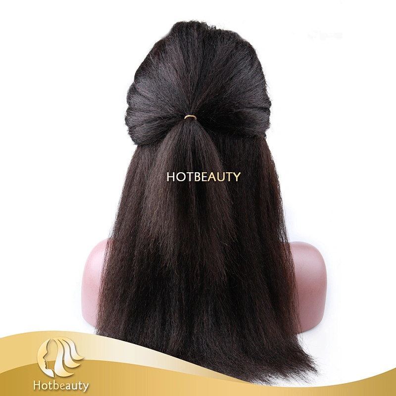 2017 New Arrival Hot Sale Brazilian Hair Ample and Silky Kinky Straight Virgin Hair Full Lace Wig