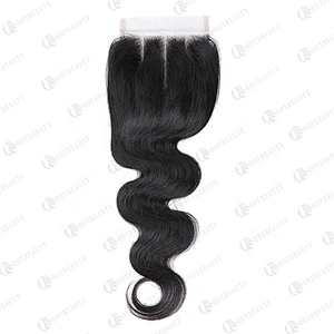 Brazilian Virgin Human Hair Lace Closure Middle Part Three Part Cheap Human Hair Top Closure