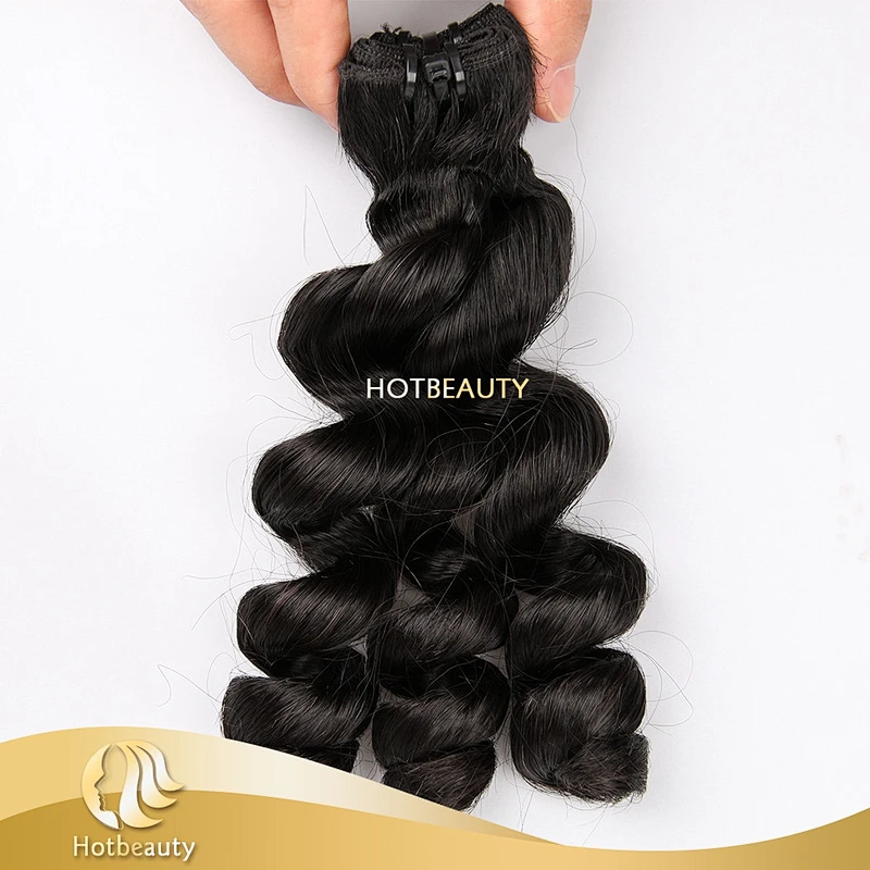 2015 hot sale funmi hair doubl drawn romance hair 100% human virgin hair