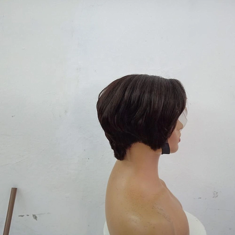 Frontal Pixie Wig Short Cut Style Cuticle Aligned Hair Lace Front Wig Silky Straight Wholesale Price