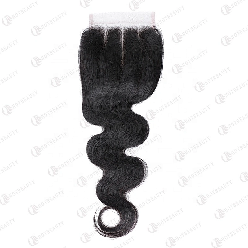 100% Virgin Remy Hair Cuticle Aligned Hair Cheaper Brazilian Hair In China Lace Closure Natural Black Body Wave For Women