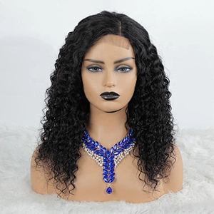 Hotbeauty 2020 New Product Wholesale Price Curly Long Wig Deep Wave Lace Closure Wig 100% Human Hair