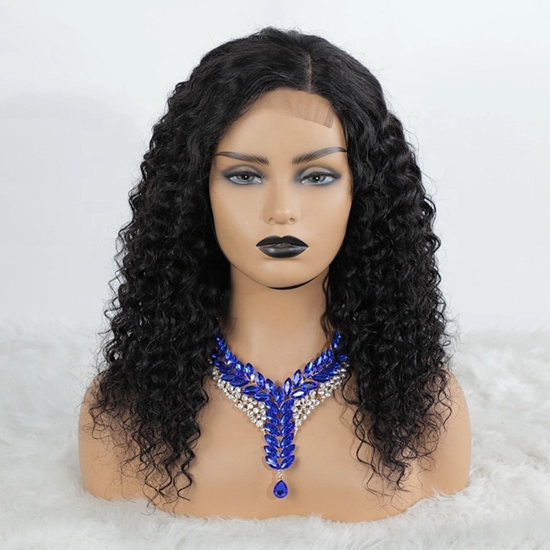 Hotbeauty 2020 New Product Wholesale Price Curly Long Wig Deep Wave Lace Closure Wig 100% Human Hair