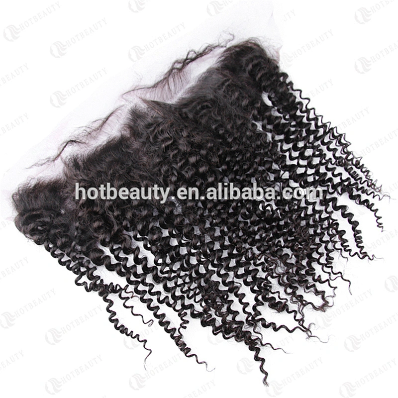 Unprocessed Raw Virgin Human Hair Ear To Ear 13x4  Kinky Curl Lace Frontal