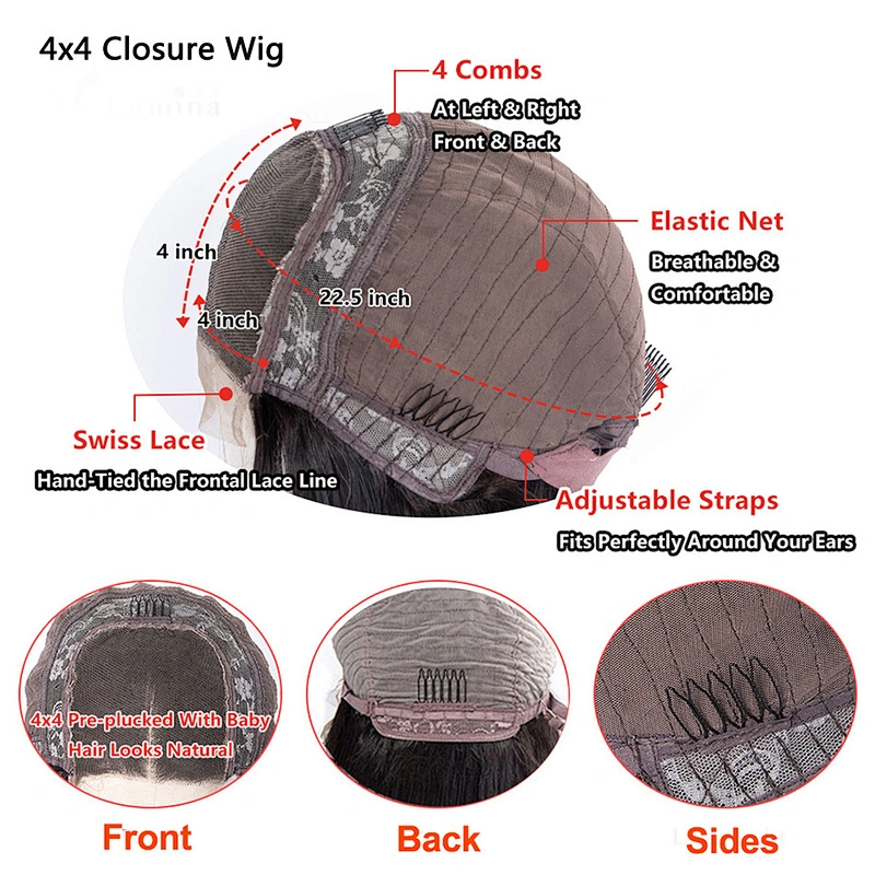 Hot Beauty Hair Lace Closure Jerry Curly Brazilian Wigs Virgin Wigs Natural Hairline With Baby Hair Wig Manufacturer