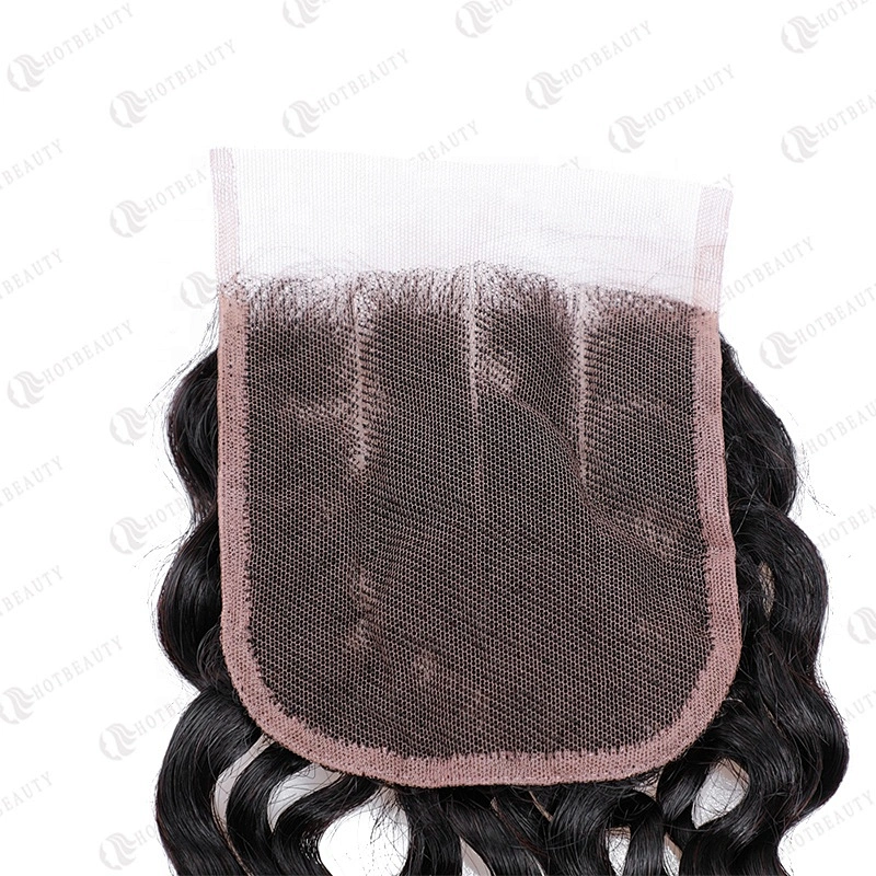 100% Virgin Remy Hair Cuticle Aligned Hair Cheaper Brazilian Hair In China Lace Closure Natural Black Water Wave For Women