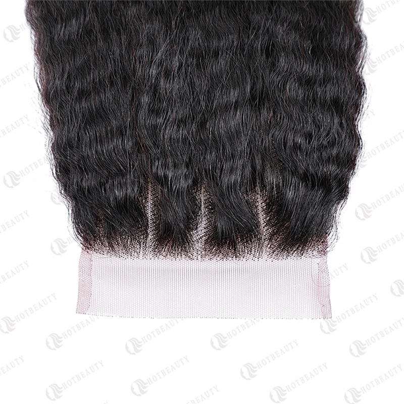 HB Undetectable Thin Top Closure Kinky Straight Hair African Yaki Straight 360 Lace Hair Extension Closure