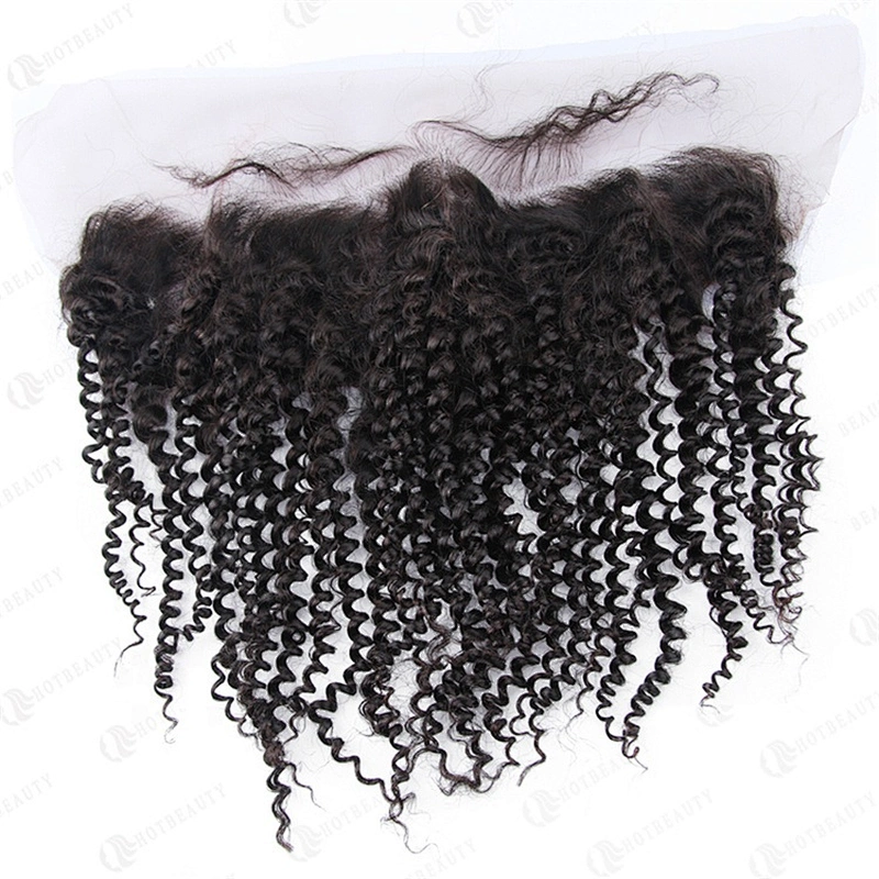 Wholesale Virgin Brazilian Hair In China Cuticle Aligned Hair Best One Donor Lace Frontal Natural Black Kinky Curl For Women