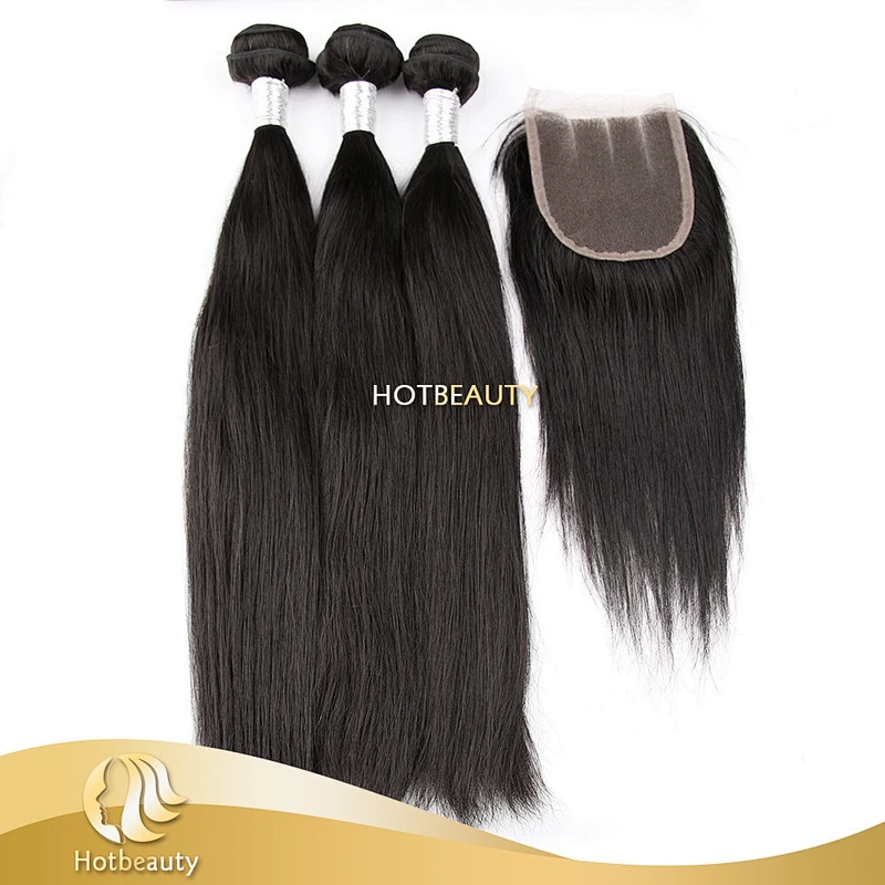 100% Real virgin Peruvian relaxed straight hair no tangle no shed hair weave