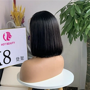 Virgin Indian Real Scalp Lace Frontal Wig 100 Human Hair Brazilian Hair Bob Wig 10inch Wholesale Price