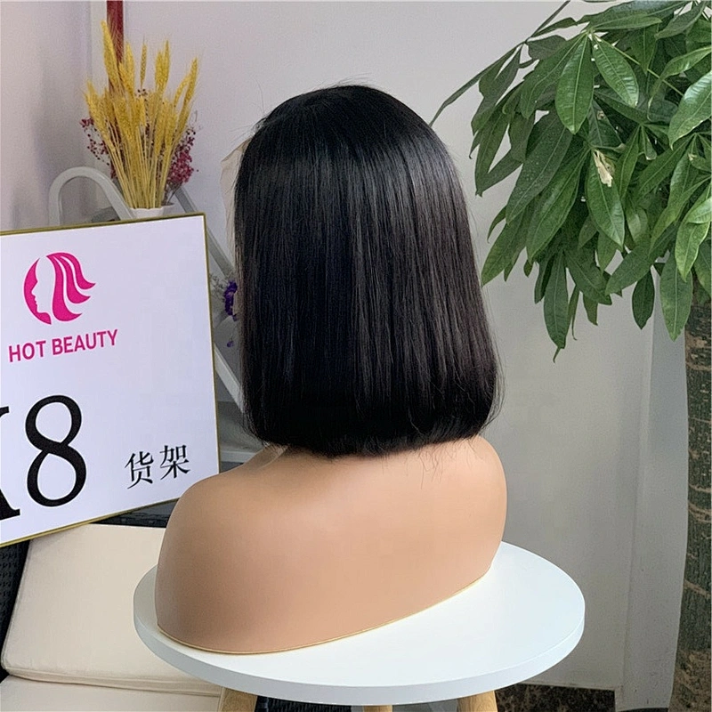 Virgin Indian Real Scalp Lace Frontal Wig 100 Human Hair Brazilian Hair Bob Wig 10inch Wholesale Price