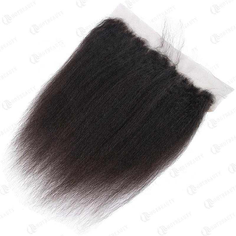 Hot Beauty Hair Wholesale Peruvian Kinky Straight Frontal And Bundles For Women