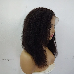 Wholesale Kinky Curly Hair Front Lace Wigs Virgin Peruvian 100% Human Hair Wig For Women