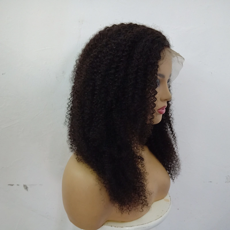 Wholesale Kinky Curly Hair Front Lace Wigs Virgin Peruvian 100% Human Hair Wig For Women