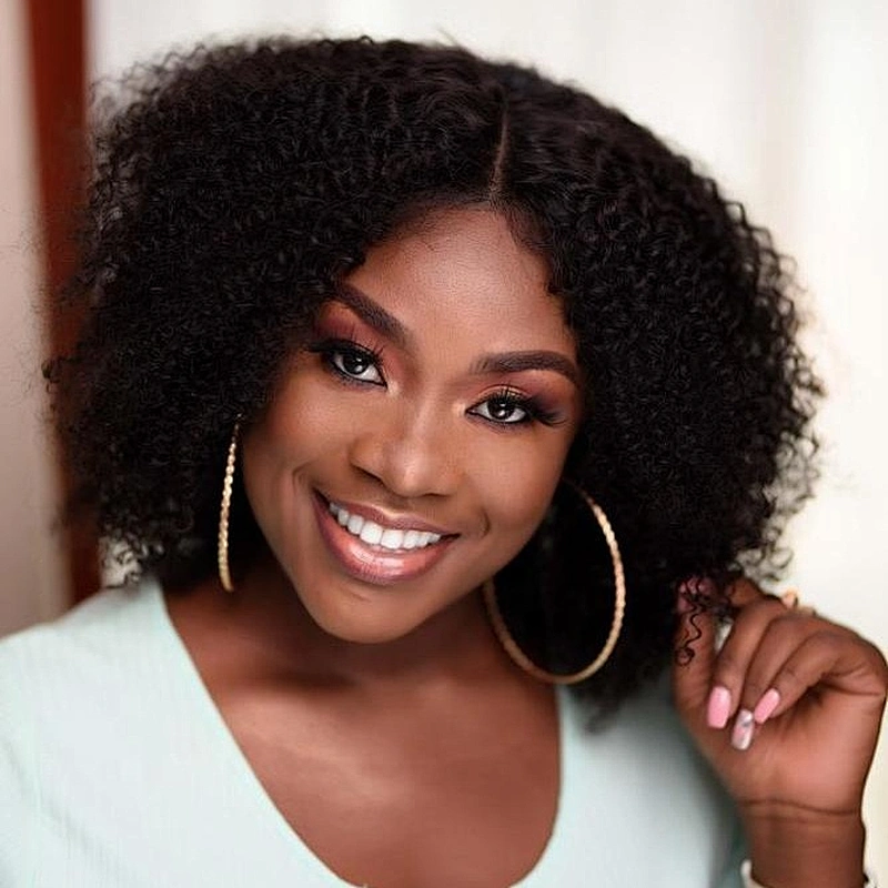 Hotbeauty Hair Wholesale Hot Selling Jerry Curl Closure Wig Virgin Human Hair For Ghana