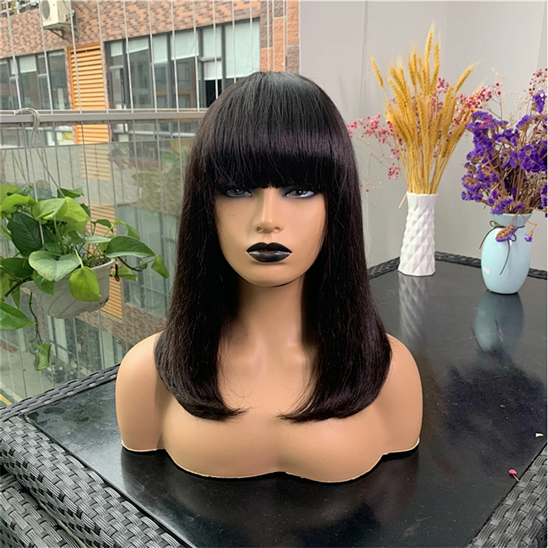Hot Beauty Natural Hair Vietnam Wig Hair Extension Wigs Human Hair Wigs with Fringes