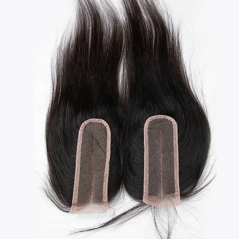 100% Virgin Brazilian Hair In China Cuticle Aligned Human Hair 2*6 Kim K Lace Closure Natural Black Silk Straight For Women