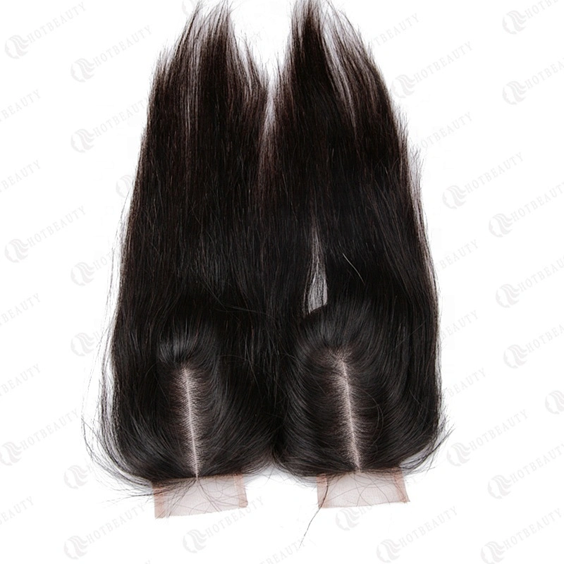 100% Virgin Brazilian Hair In China Cuticle Aligned Human Hair 2*6 Kim K Lace Closure Natural Black Silk Straight For Women