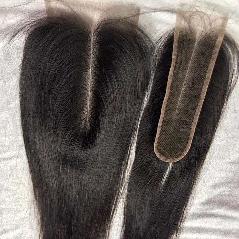 Deep Parting Natural Kim K Hair Swiss Lace 2x6 Closure Frontal Silky Straight Hair For Black Women