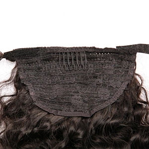 100grams Natual Ponytail Virgin Hair Deep Wave Brazilian Hair