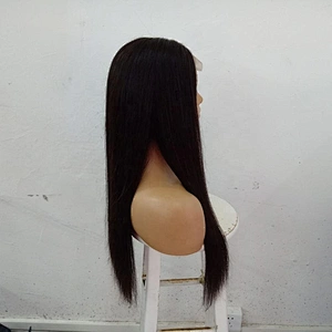100% Virgin Human Hair Silky Straight Bob Closure Wig 16-20