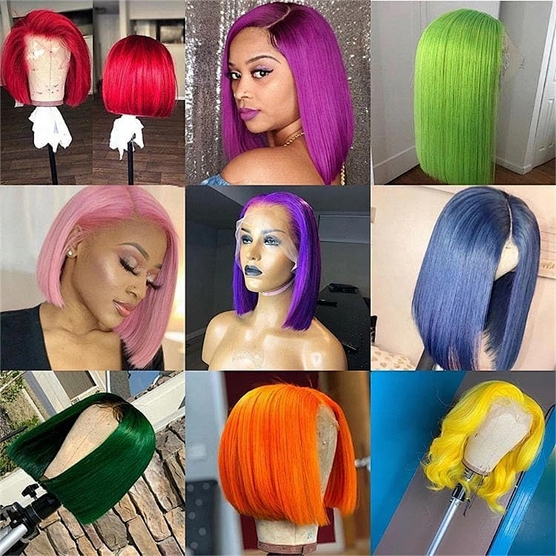Hot Beauty Hair 10a Virgin Colorful 13x4 Lace Wig Human Hair Glueless Wig Lace Virgin Hair Wigs