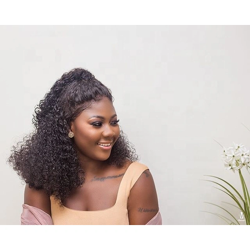 Wholesale Funmi Small Kinky Pixie Curl Double Drawn Virgin Human Hair Toupee Hair Extensions Human Hair For Women
