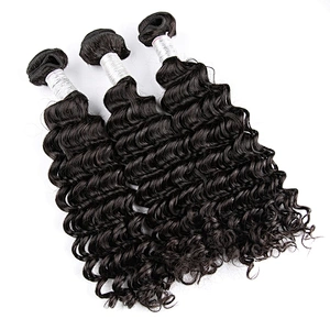 Wholesale Deep Wave Bundles With Closure virgin cuticle aligned hair